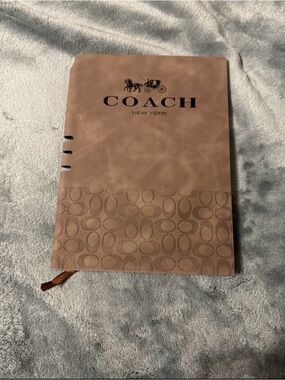 Coach New York Brown Embossed Logo Journal